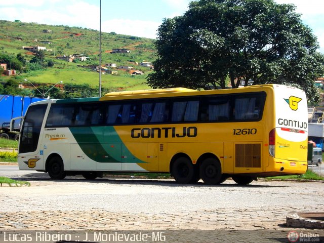 Empresa Gontijo de Transportes 12610 na cidade de João Monlevade, Minas Gerais, Brasil, por Lucas  Ribeiro. Número da foto: #283756.