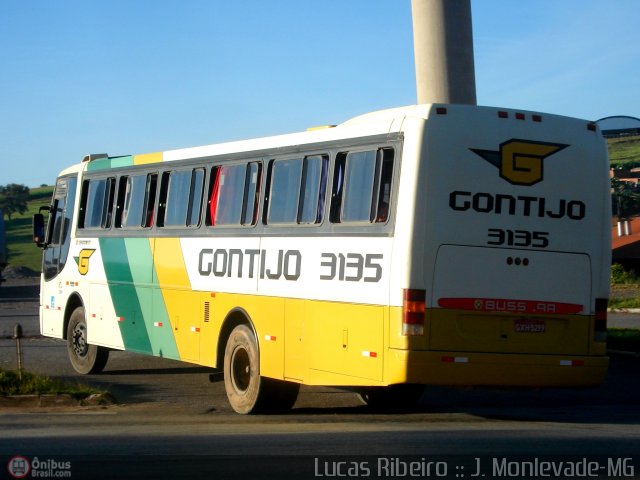 Empresa Gontijo de Transportes 3135 na cidade de João Monlevade, Minas Gerais, Brasil, por Lucas  Ribeiro. Número da foto: #285487.