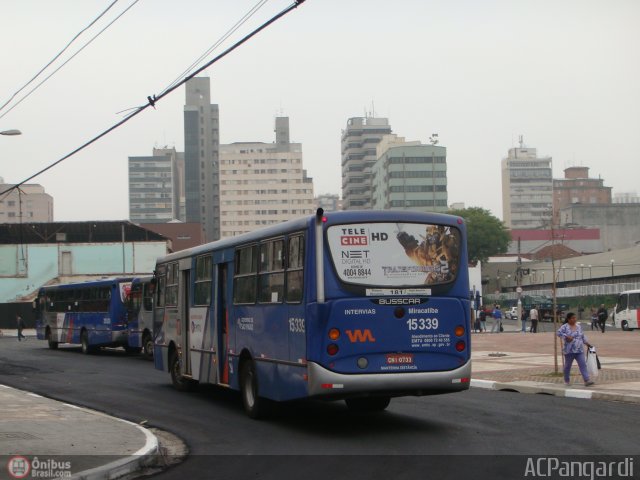 Viação Miracatiba 15.339 na cidade de São Paulo, São Paulo, Brasil, por Antonio Carlos Pangardi. Número da foto: #285838.
