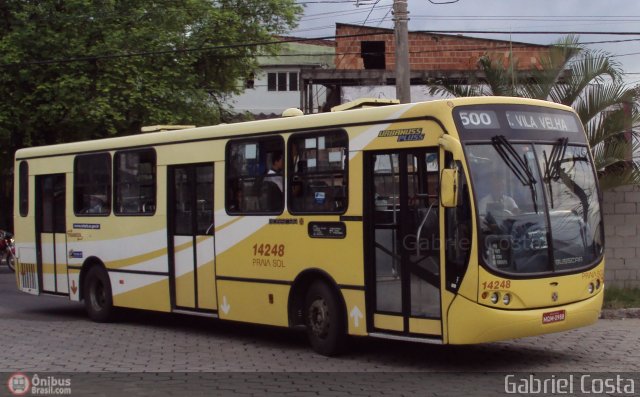 Viação Praia Sol 14248 na cidade de Vila Velha, Espírito Santo, Brasil, por Gabriel Costa. Número da foto: #288151.