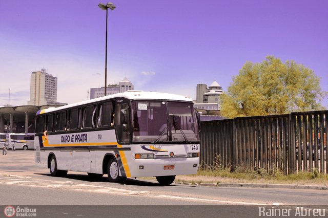 Viação Ouro e Prata 740 na cidade de Porto Alegre, Rio Grande do Sul, Brasil, por Rainer Abreu. ID da foto: 289778.