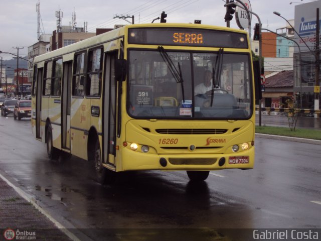 Viação Serrana 16260 na cidade de Vitória, Espírito Santo, Brasil, por Gabriel Costa. Número da foto: #290143.