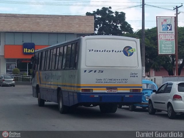 Paulotur Transporte e Turismo 1715 na cidade de Palhoça, Santa Catarina, Brasil, por Daniel Guardiola. Número da foto: #293851.