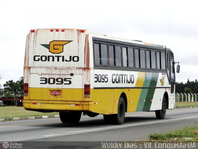 Empresa Gontijo de Transportes 3095 na cidade de Vitória da Conquista, Bahia, Brasil, por Welder Dias. ID da foto: 296530.