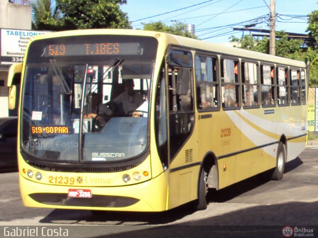 Unimar Transportes 21239 na cidade de Vila Velha, Espírito Santo, Brasil, por Gabriel Costa. ID da foto: 296039.