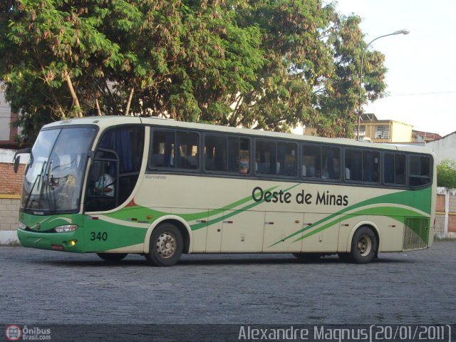 Viação Oeste de Minas 340 na cidade de Divinópolis, Minas Gerais, Brasil, por Alexandre  Magnus. Número da foto: #298109.