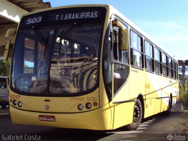 Viação Praia Sol 14249 na cidade de Vila Velha, Espírito Santo, Brasil, por Gabriel Costa. Número da foto: #299609.