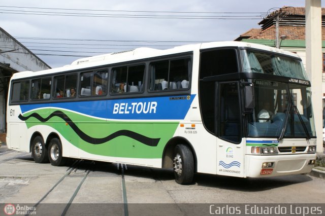 Bel-Tour Transportes e Turismo 611 na cidade de Rio de Janeiro, Rio de Janeiro, Brasil, por Carlos Eduardo Lopes. Número da foto: #299148.