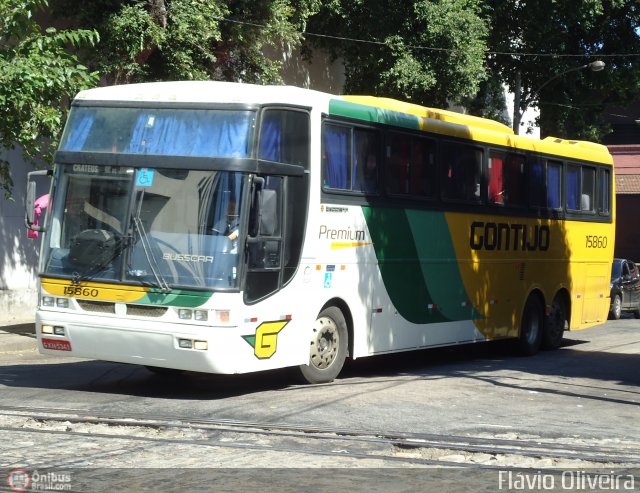 Empresa Gontijo de Transportes 15860 na cidade de Rio de Janeiro, Rio de Janeiro, Brasil, por Flávio Oliveira. ID da foto: 301052.