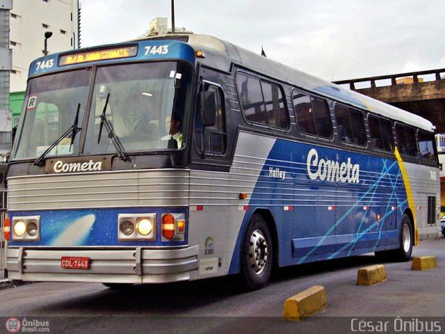 Viação Cometa 7443 na cidade de Belo Horizonte, Minas Gerais, Brasil, por César Ônibus. ID da foto: 301419.