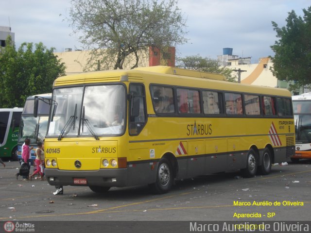 Viação Itapemirim 40145 na cidade de Aparecida, São Paulo, Brasil, por Marco Aurélio de Oliveira. ID da foto: 302977.