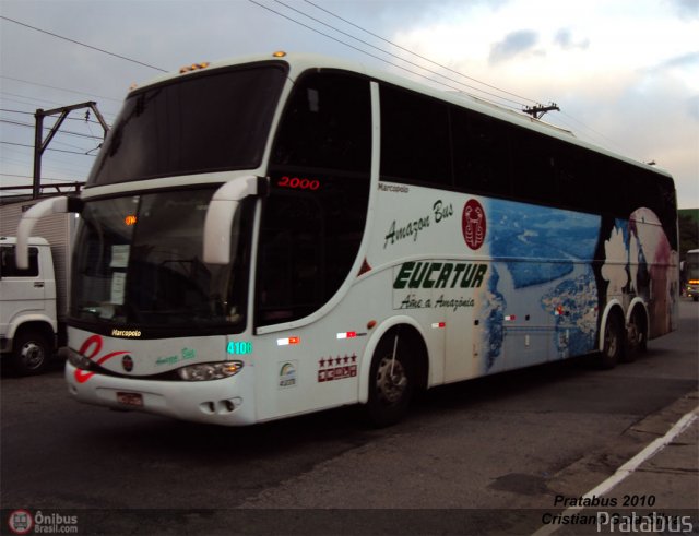 Eucatur - Empresa União Cascavel de Transportes e Turismo 4106 na cidade de São Paulo, São Paulo, Brasil, por Cristiano Soares da Silva. Número da foto: #277525.