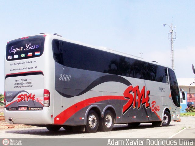 Style Bus 3000 na cidade de Santos, São Paulo, Brasil, por Adam Xavier Rodrigues Lima. Número da foto: #303128.