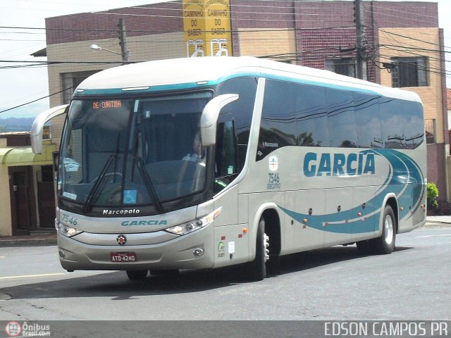 Viação Garcia 7546 na cidade de Ponta Grossa, Paraná, Brasil, por Edson Campos. ID da foto: 303826.