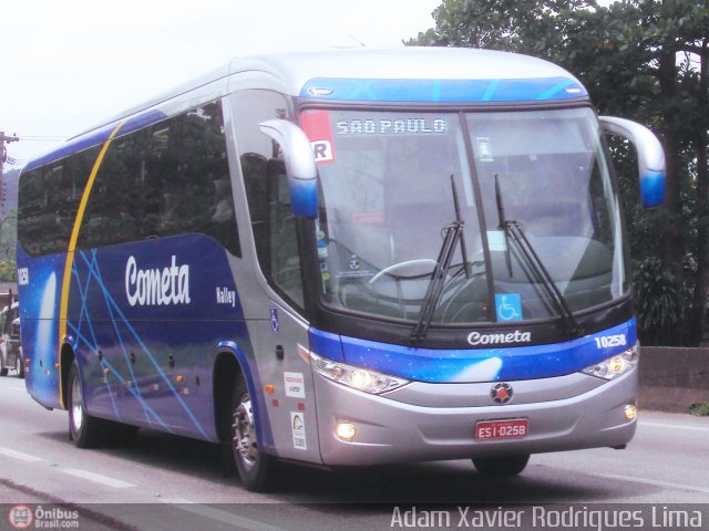 Viação Cometa 10258 na cidade de Cubatão, São Paulo, Brasil, por Adam Xavier Rodrigues Lima. ID da foto: 304158.