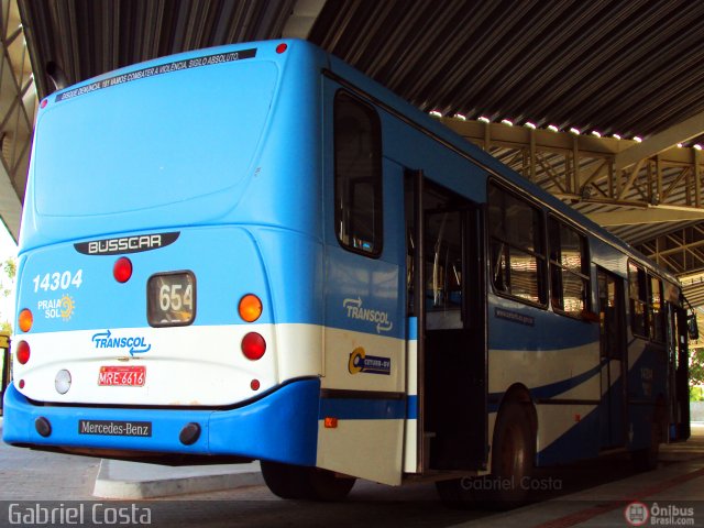 Viação Praia Sol 14304 na cidade de Vila Velha, Espírito Santo, Brasil, por Gabriel Costa. Número da foto: #304736.