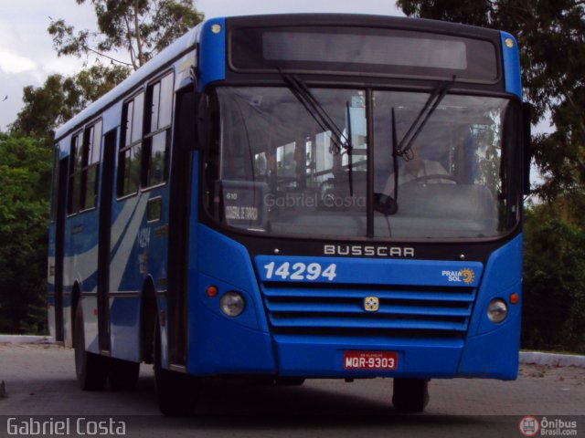 Viação Praia Sol 14294 na cidade de Vila Velha, Espírito Santo, Brasil, por Gabriel Costa. Número da foto: #304724.