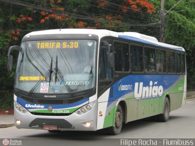 Viação União RJ 204.228 na cidade de Belford Roxo, Rio de Janeiro, Brasil, por Filipe Rocha. Número da foto: #277713.