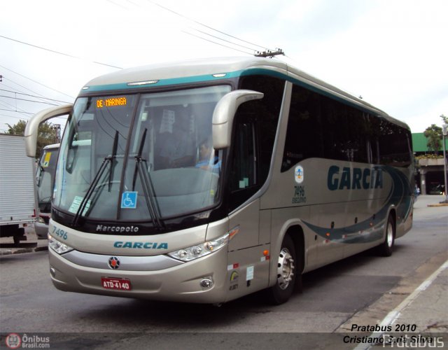 Viação Garcia 7496 na cidade de São Paulo, São Paulo, Brasil, por Cristiano Soares da Silva. ID da foto: 281395.