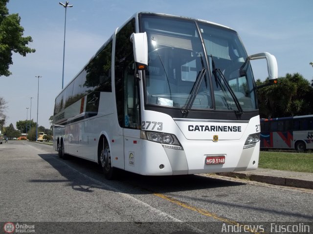 Auto Viação Catarinense 2773 na cidade de Curitiba, Paraná, Brasil, por Andrews  Fuscolin. Número da foto: #594438.