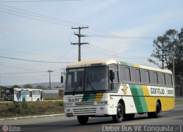 Empresa Gontijo de Transportes 3005 na cidade de Vitória da Conquista, Bahia, Brasil, por Cleber Bus. ID da foto: 593462.