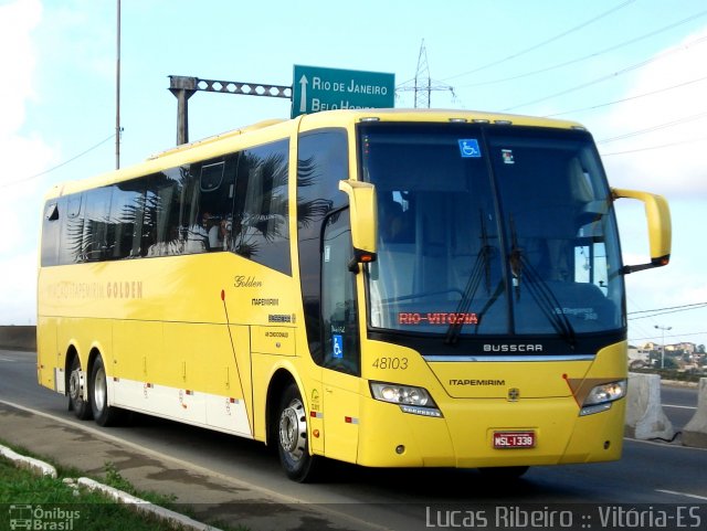 Viação Itapemirim 48103 na cidade de Vitória, Espírito Santo, Brasil, por Lucas  Ribeiro. Número da foto: #607119.