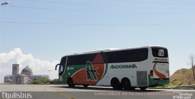 Empresa de Transportes Andorinha 5157 na cidade de Aparecida, São Paulo, Brasil, por Paulo Roberto Chulis. Número da foto: #607607.