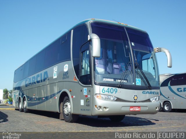 Viação Garcia 6409 na cidade de Londrina, Paraná, Brasil, por Paulo Ricardo. ID da foto: 609080.