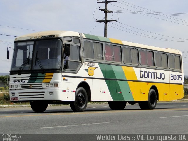 Empresa Gontijo de Transportes 3005 na cidade de Vitória da Conquista, Bahia, Brasil, por Welder Dias. ID da foto: 610539.