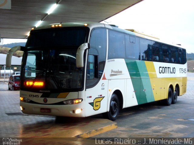 Empresa Gontijo de Transportes 17345 na cidade de João Monlevade, Minas Gerais, Brasil, por Lucas  Ribeiro. Número da foto: #610093.