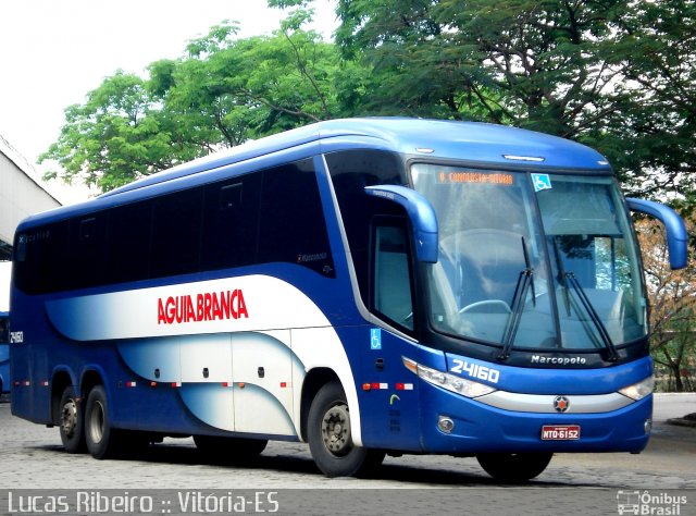 Viação Águia Branca 24160 na cidade de Vitória, Espírito Santo, Brasil, por Lucas  Ribeiro. ID da foto: 610082.