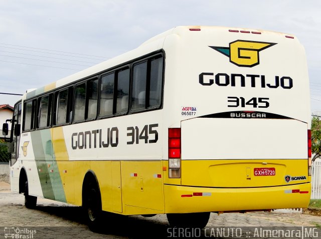 Empresa Gontijo de Transportes 3145 na cidade de Almenara, Minas Gerais, Brasil, por Sérgio Augusto Braga Canuto. ID da foto: 613806.