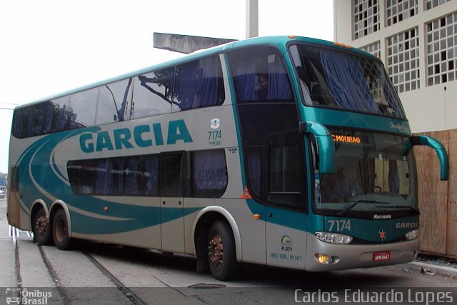 Viação Garcia 7174 na cidade de Rio de Janeiro, Rio de Janeiro, Brasil, por Carlos Eduardo Lopes. ID da foto: 615002.