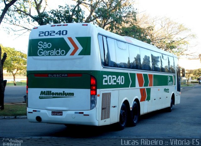 Cia. São Geraldo de Viação 20240 na cidade de Vitória, Espírito Santo, Brasil, por Lucas  Ribeiro. Número da foto: #615094.