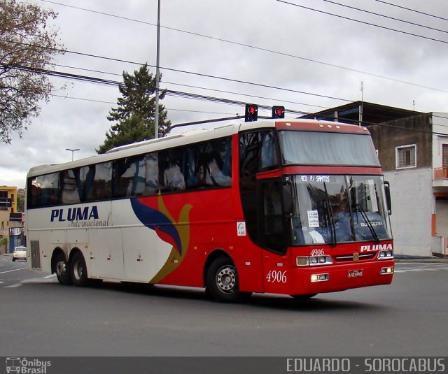 Pluma Conforto e Turismo 4906 na cidade de Sorocaba, São Paulo, Brasil, por EDUARDO - SOROCABUS. Número da foto: #615845.