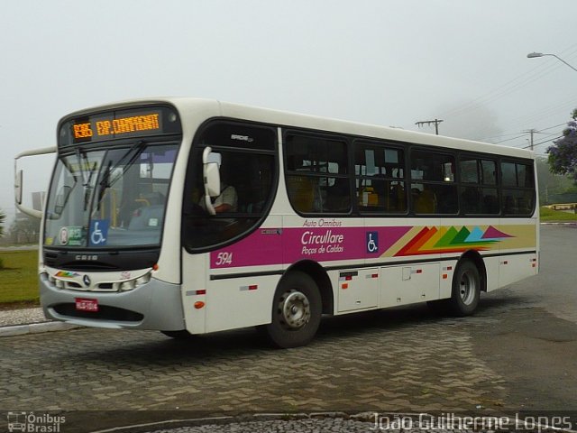 Auto Omnibus Circullare 594 na cidade de Poços de Caldas, Minas Gerais, Brasil, por João Guilherme Lopes. ID da foto: 618009.