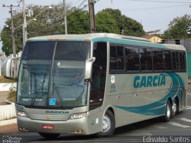 Viação Garcia 6938 na cidade de Londrina, Paraná, Brasil, por Edivaldo Santos. ID da foto: 619080.