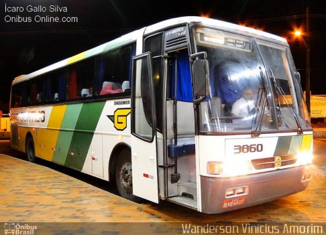 Empresa Gontijo de Transportes 3860 na cidade de Coronel Fabriciano, Minas Gerais, Brasil, por Wanderson Vinícius Amorim. ID da foto: 620768.