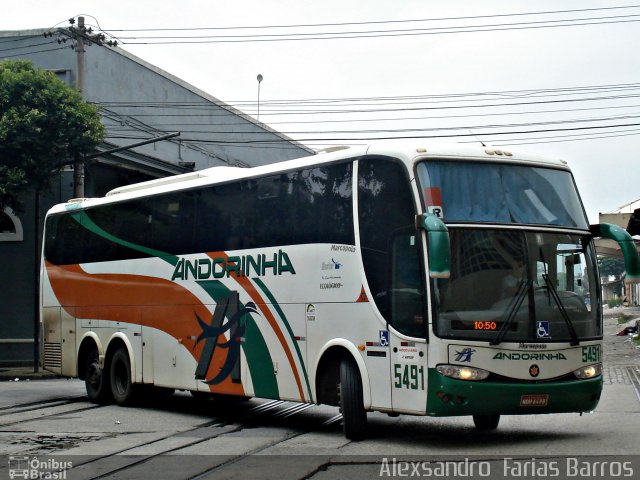 Empresa de Transportes Andorinha 5491 na cidade de Rio de Janeiro, Rio de Janeiro, Brasil, por Alexsandro  Farias Barros. Número da foto: #619990.