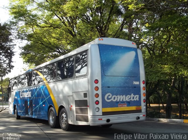 Viação Cometa 7608 na cidade de São Paulo, São Paulo, Brasil, por Felipe Vitor Paixão Vieira. ID da foto: 623266.