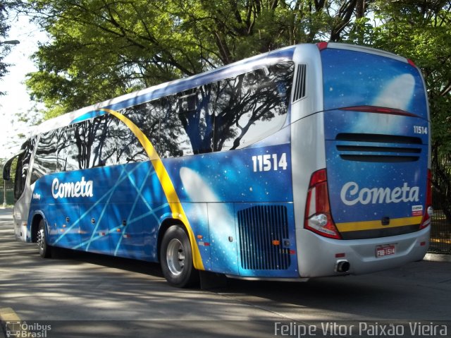 Viação Cometa 11514 na cidade de São Paulo, São Paulo, Brasil, por Felipe Vitor Paixão Vieira. Número da foto: #623306.
