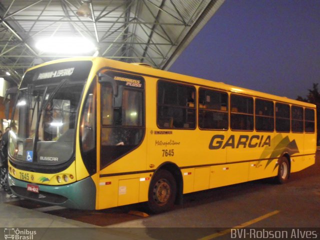 Viação Garcia 7645 na cidade de Paranavaí, Paraná, Brasil, por Robson Alves. Número da foto: #626539.