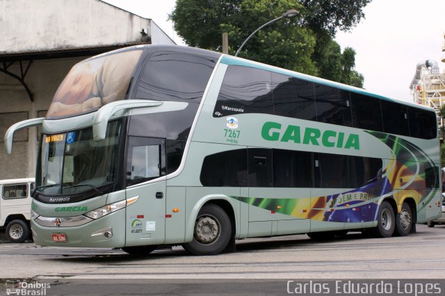 Viação Garcia 7267 na cidade de Rio de Janeiro, Rio de Janeiro, Brasil, por Carlos Eduardo Lopes. ID da foto: 628526.