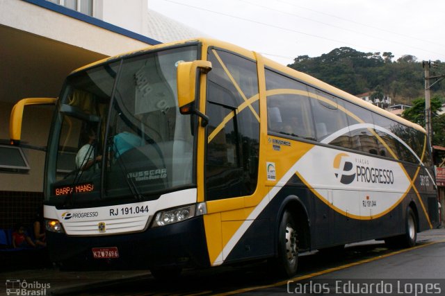 Viação Progresso RJ 191.044 na cidade de Barra do Piraí, Rio de Janeiro, Brasil, por Carlos Eduardo Lopes. ID da foto: 631892.