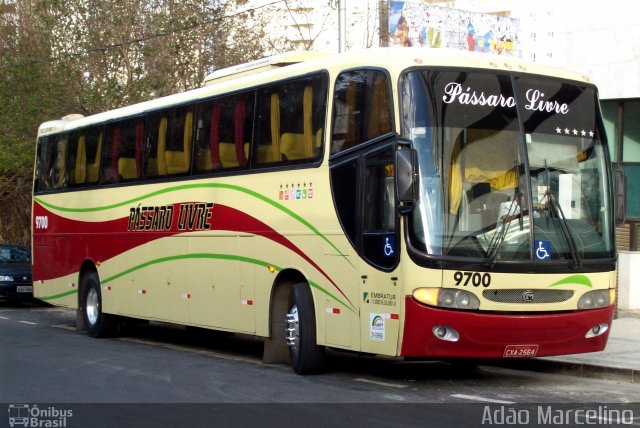 Viação Pássaro Livre 9700 na cidade de Nova Lima, Minas Gerais, Brasil, por Adão Raimundo Marcelino. ID da foto: 632336.