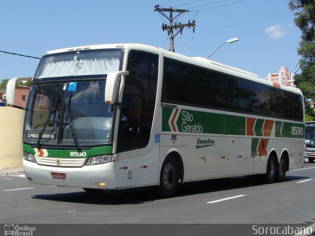 Cia. São Geraldo de Viação 11590 na cidade de Sorocaba, São Paulo, Brasil, por Elias  Junior. Número da foto: #631394.
