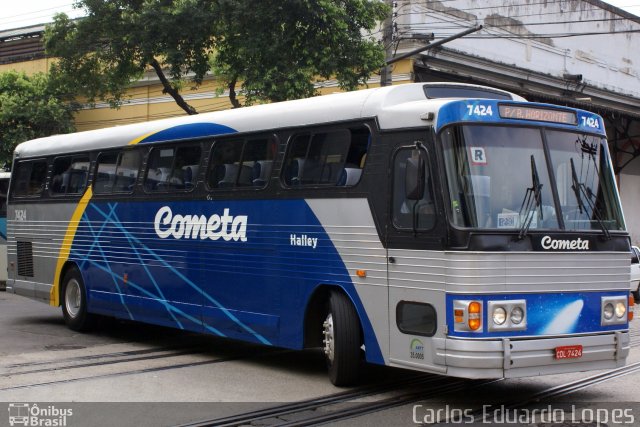 Viação Cometa 7424 na cidade de Rio de Janeiro, Rio de Janeiro, Brasil, por Carlos Eduardo Lopes. ID da foto: 632508.