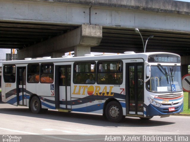 Viação Litoral Sul 1570 na cidade de Itanhaém, São Paulo, Brasil, por Adam Xavier Rodrigues Lima. Número da foto: #634580.