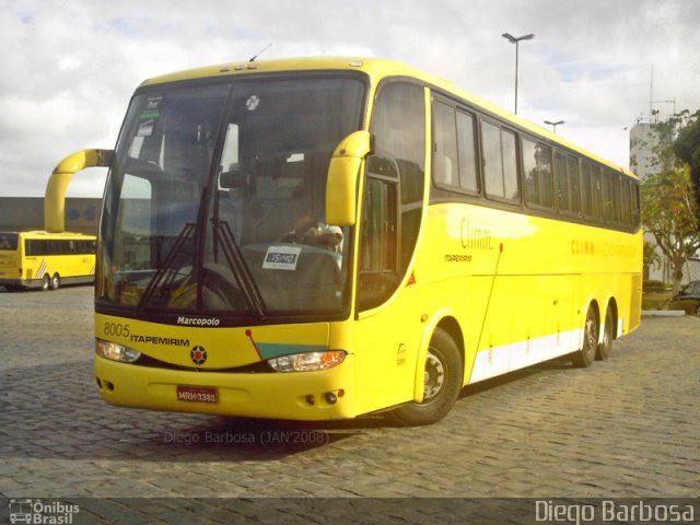 Viação Itapemirim 8005 na cidade de Feira de Santana, Bahia, Brasil, por Diego Barbosa. ID da foto: 635354.