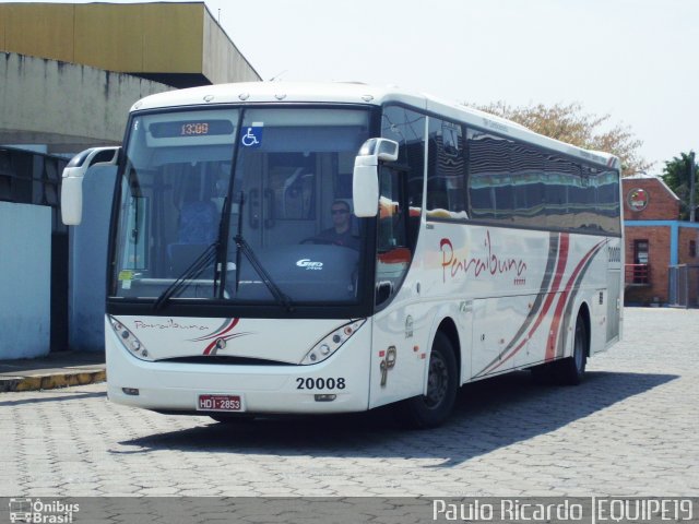 Paraibuna Transportes 20008 na cidade de Divinópolis, Minas Gerais, Brasil, por Paulo Ricardo. Número da foto: #636872.